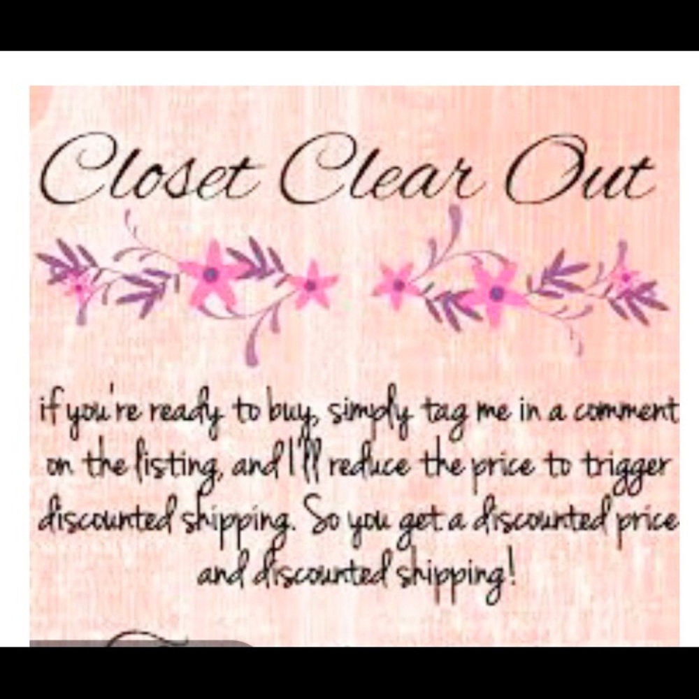 CLOSET CLEAROUT!  Good on any closet clearout days